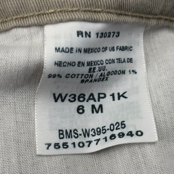 Riders By Lee Women Pants Size 6M EasyCare Khaki Straight Leg Tan Classic Casual - Picture 4 of 13